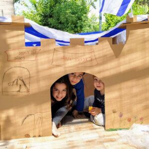 טירה מקרטון בפנים החוצה | ערכות יצירה לילדים